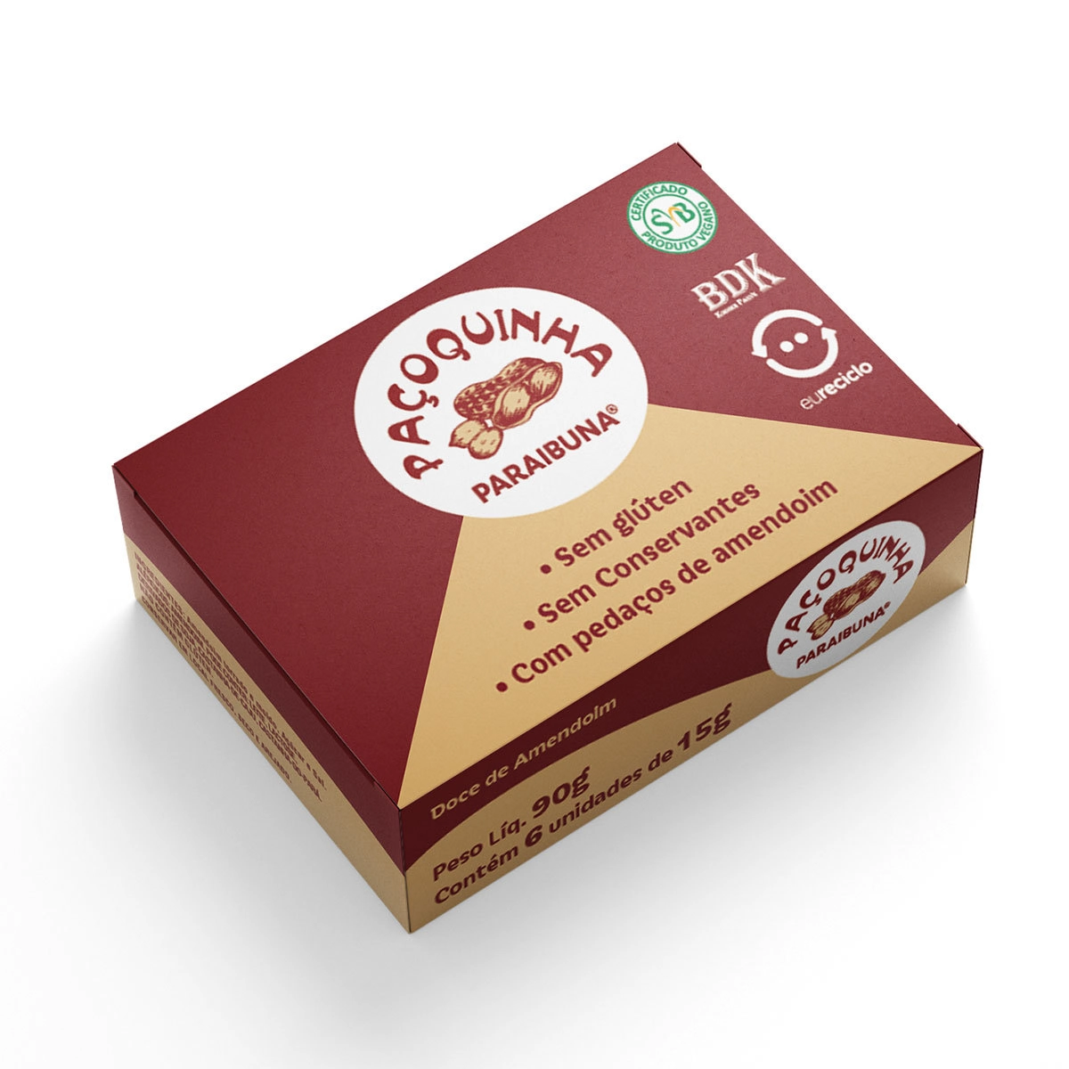 Pacoquinha Vegana Paraibuna 6x15g