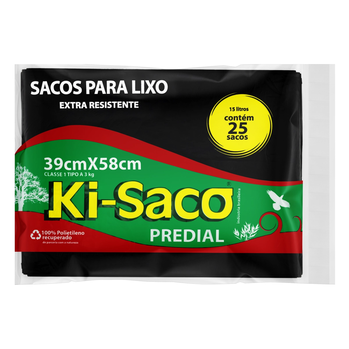 Saco Para Lixo Predial Tipo A 15l Ki Saco 25 Unidades