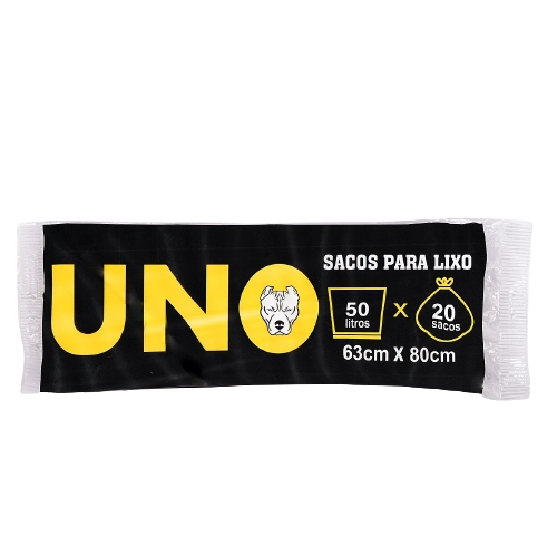 Saco Lixo Uno Preto 50l C/20