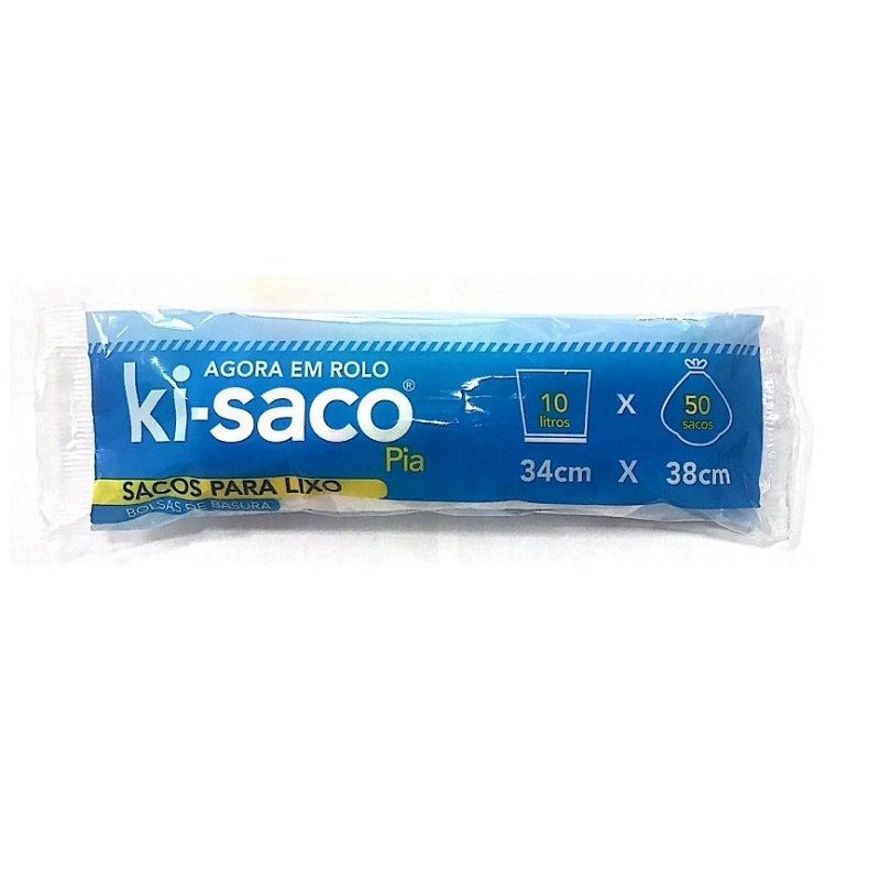 Saco Lixo Ki Saco Pia Branco Roll 10l C/50