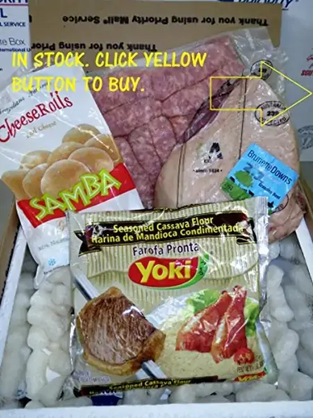 Brazilian Bbq Churrasco Combo Picanha, Linguica, Pao De Queijo Congelado And Farofa Pronta