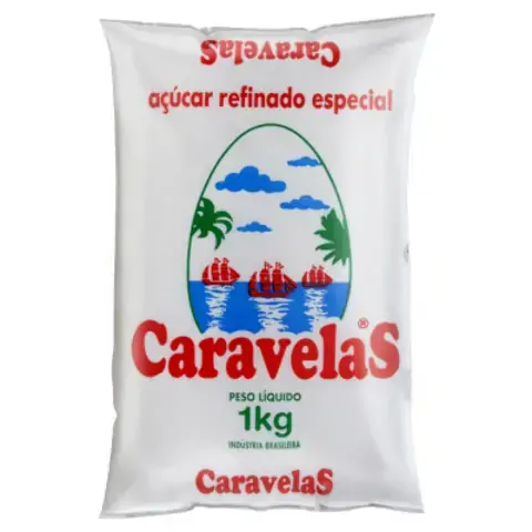 Açúcar Refinado Caravelas Pacote 1kg