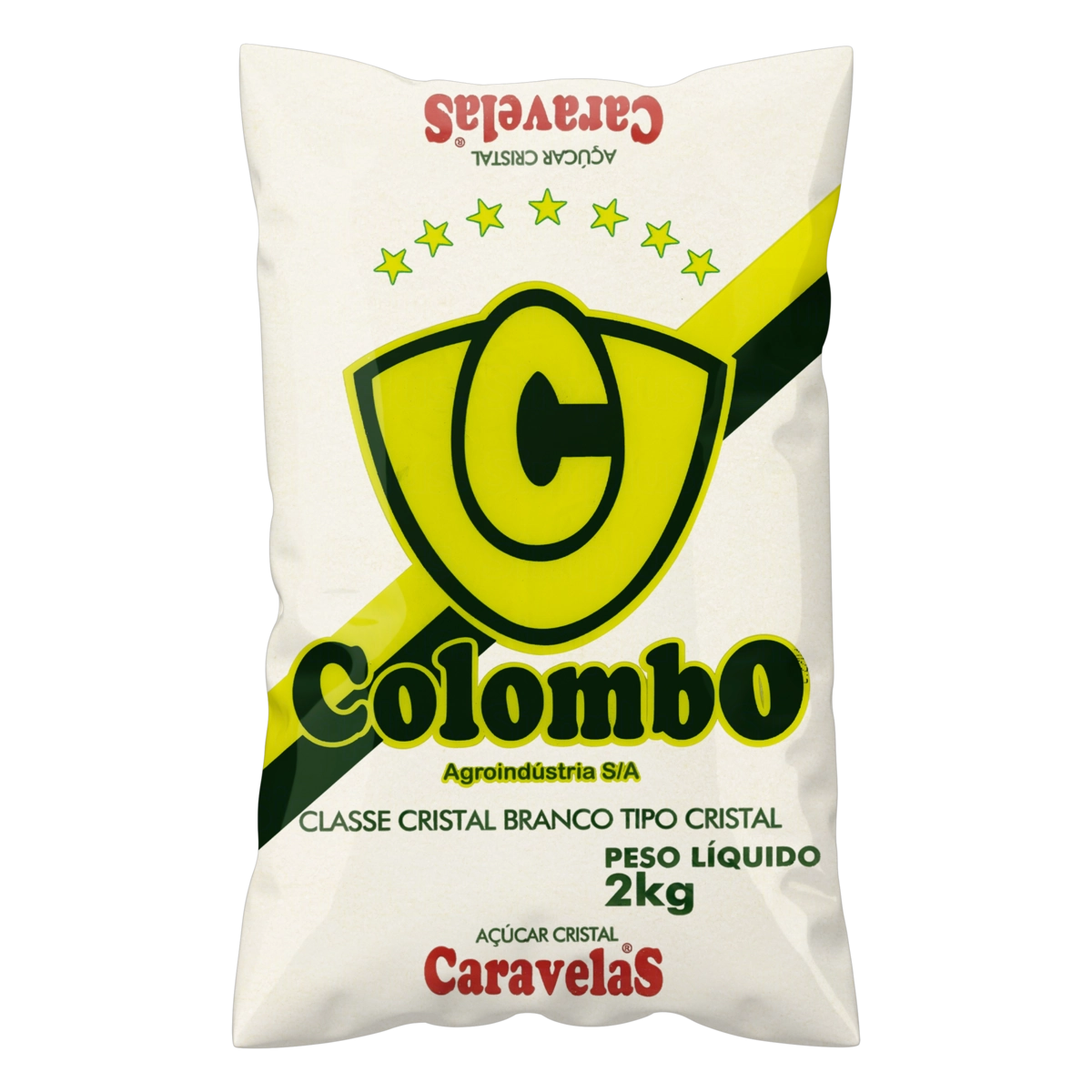 Açúcar Cristal Caravelas Pacote 2kg