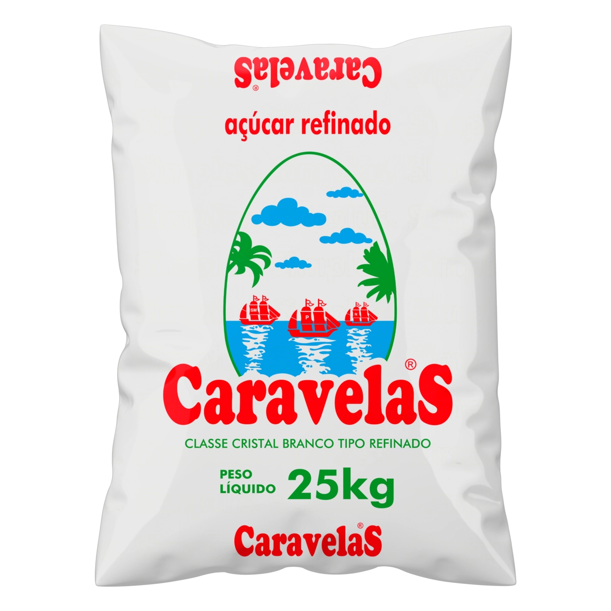 Açúcar Refinado Especial Caravelas Pacote 25kg