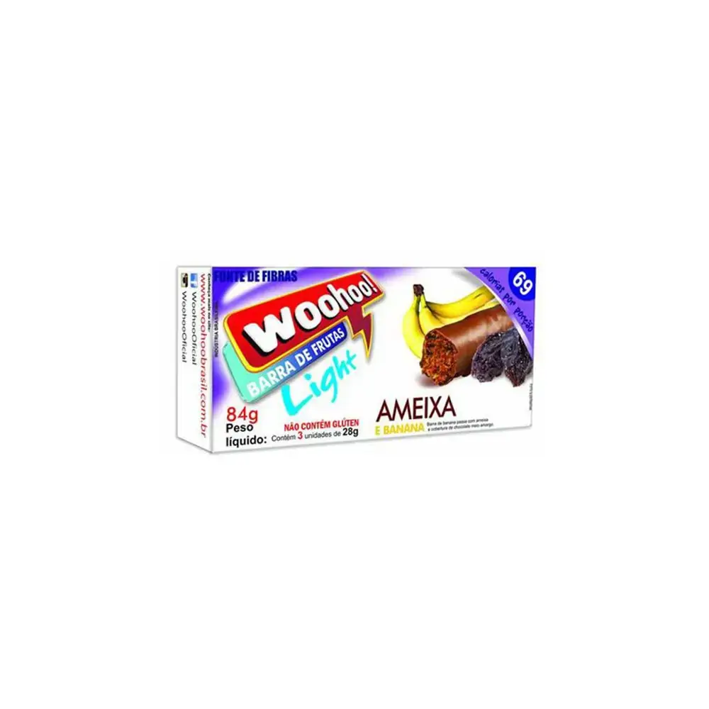Barra Frutas Light Ameixa 3unid Woohoo
