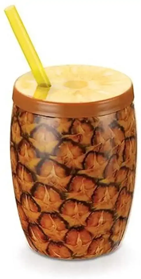 Copo Boj Canudo Fruta 650ml Abacax 62.88
