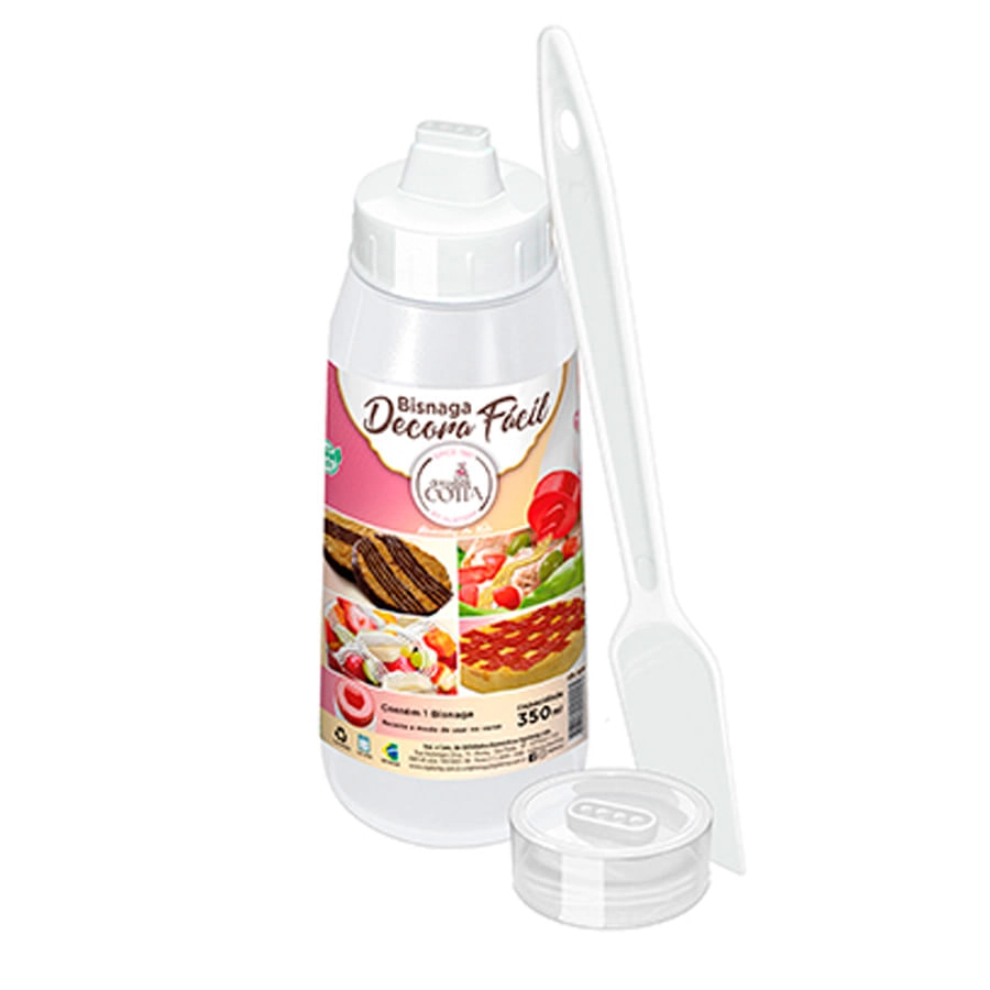 Bisnaga Plast Dona Cotta Branca C/ Espatula