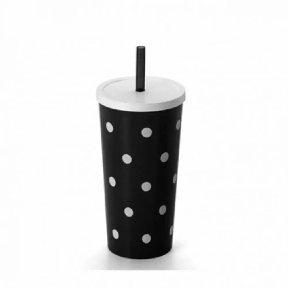 Copo Plastico Injetemp Decoracao Poa C/tampa 600ml