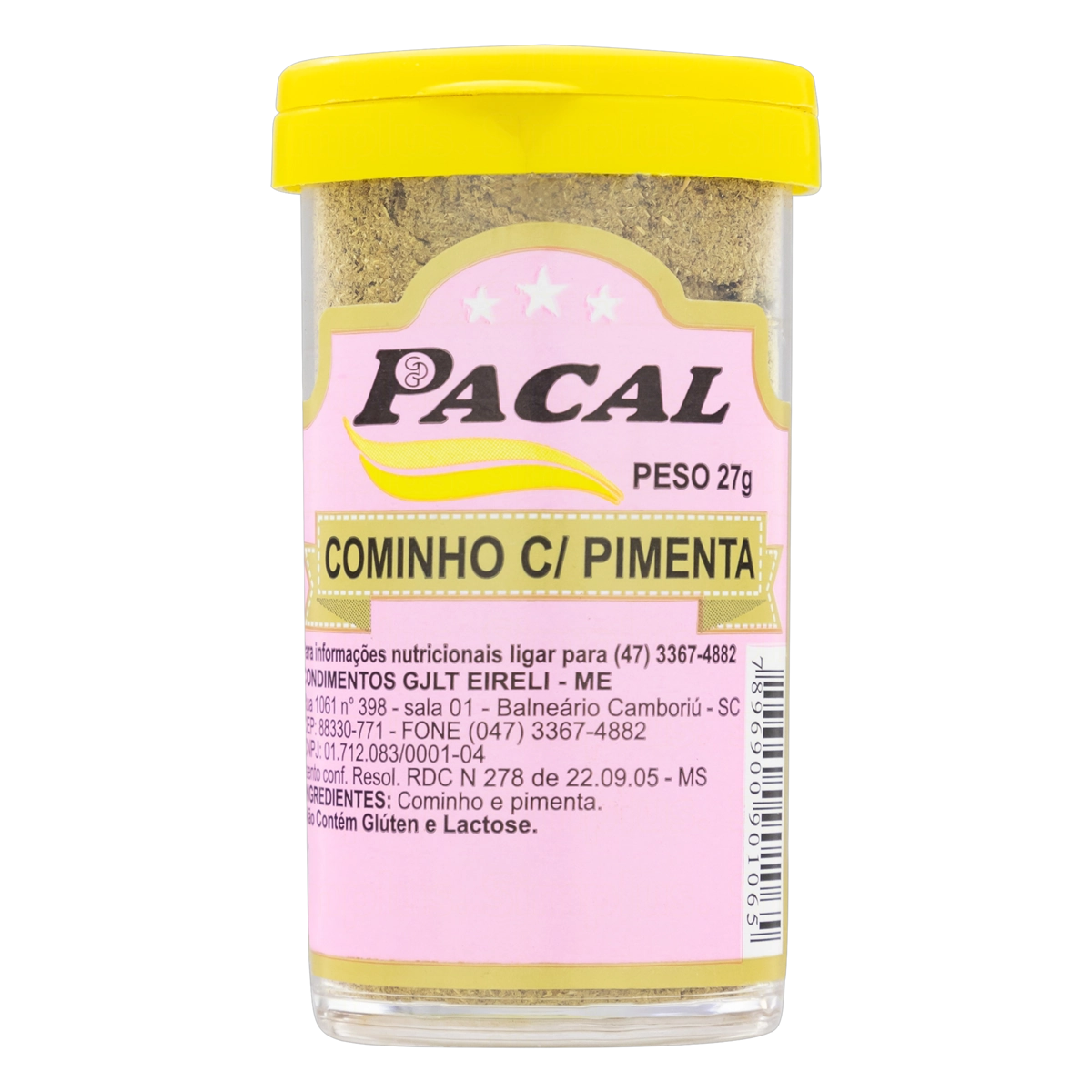 Cominho Pó Com Pimenta Pacal Frasco 27g