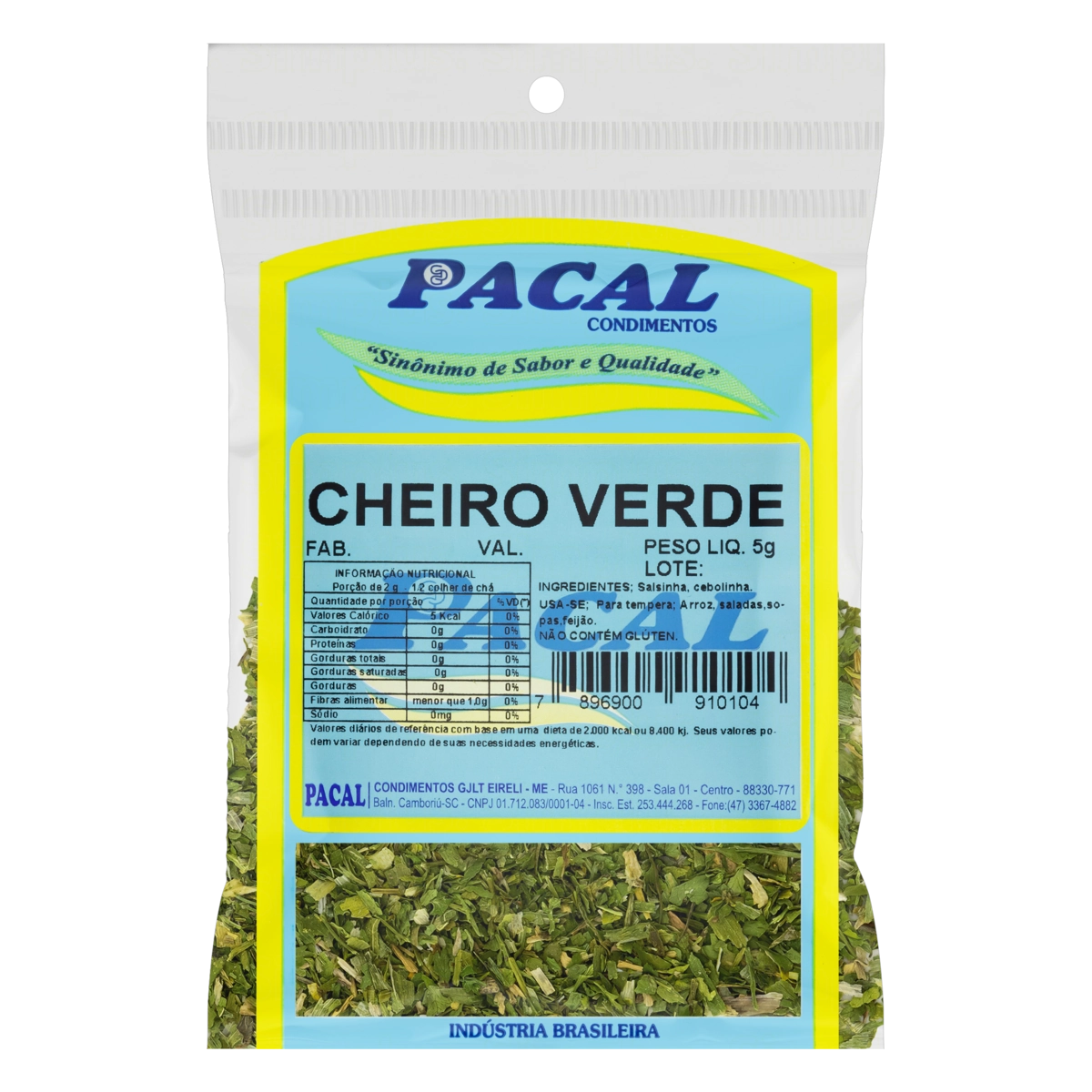 Cheiro Verde Pacal Pacote 5g