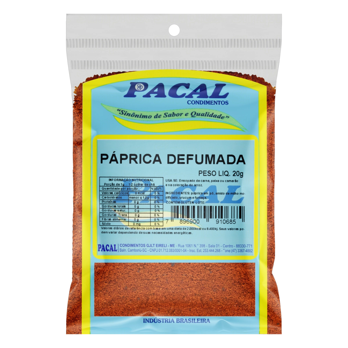 Páprica Defumada Pacal Pacote 20g