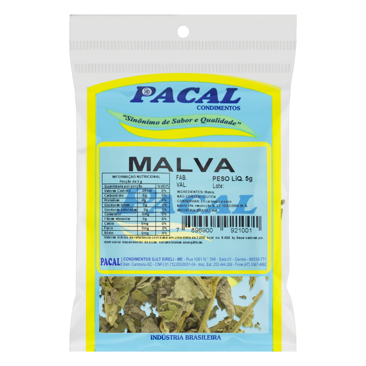 Malva Pacal Pacote 5g