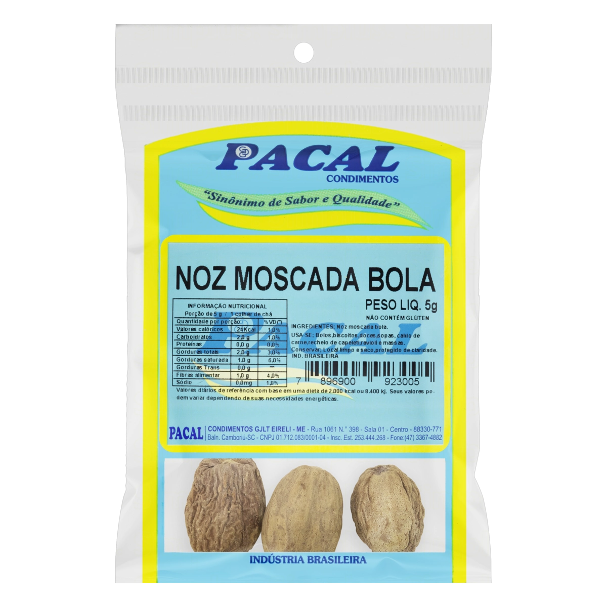 Noz Moscada Em Bola Pacal Pacote 10g