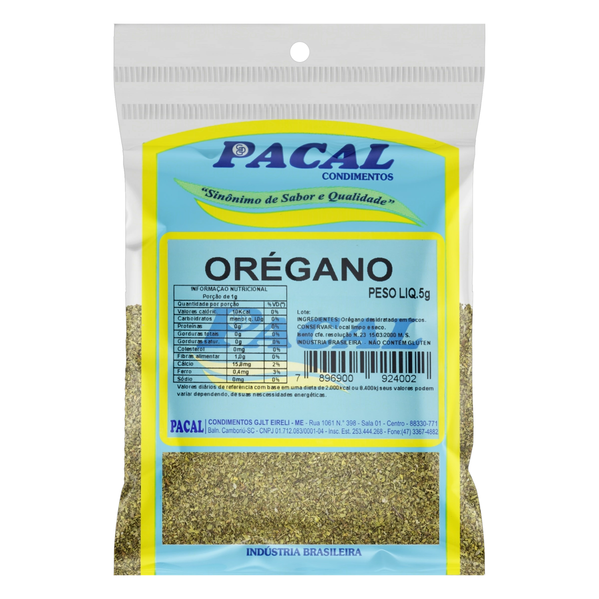 Orégano Pacal Pacote 5g