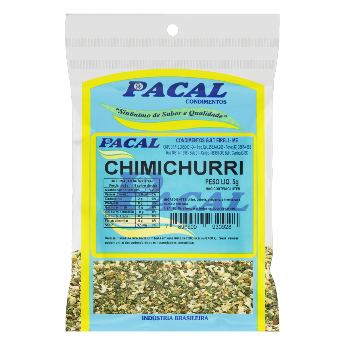 Chimichurri Pacal Pacote 5g