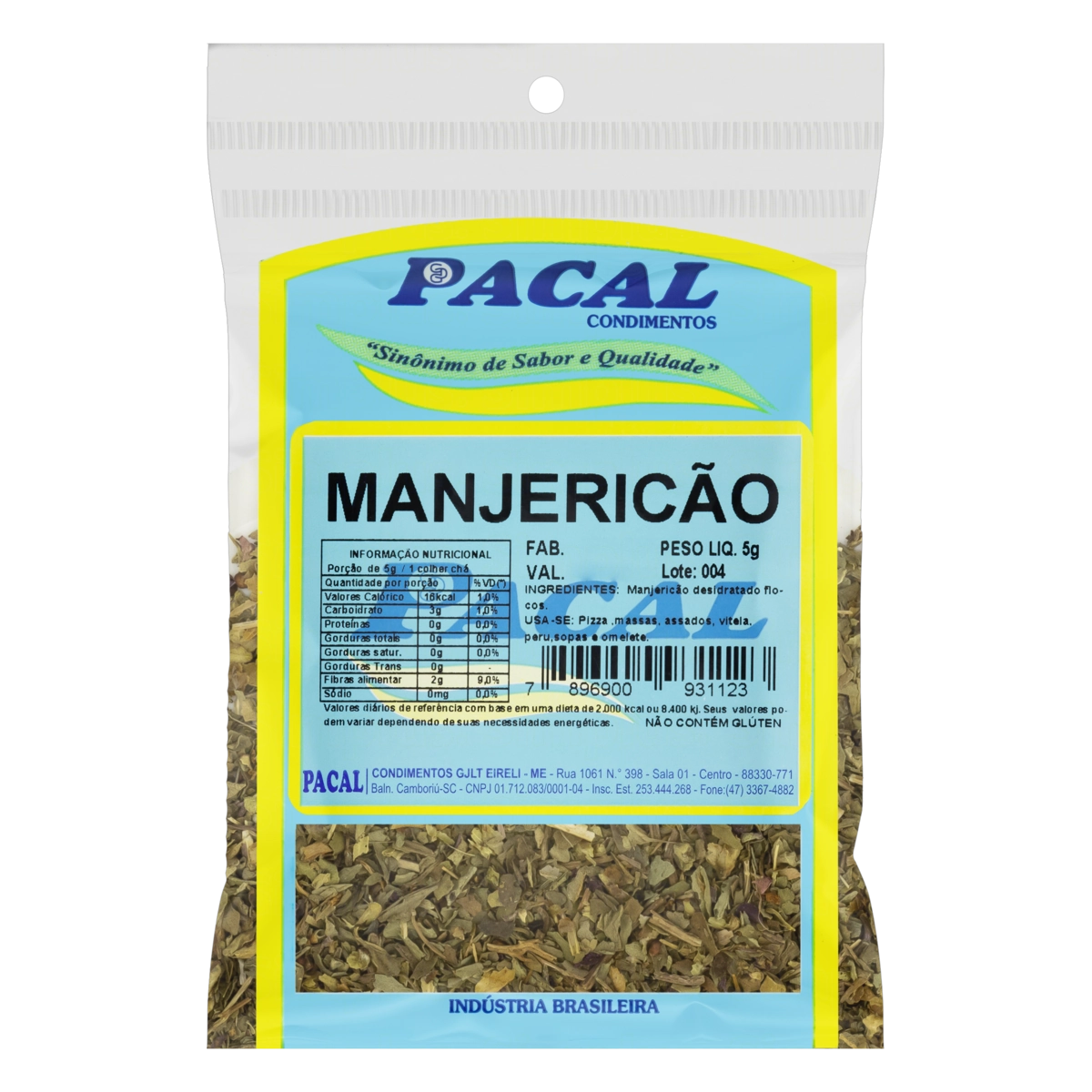 Manjericão Pacal Pacote 5g