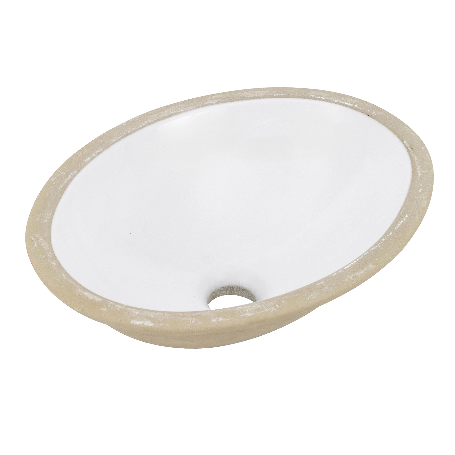 Cuba para Banheiro de Embutir em Louça Oval Branca 39x30cm SMSL Celite
