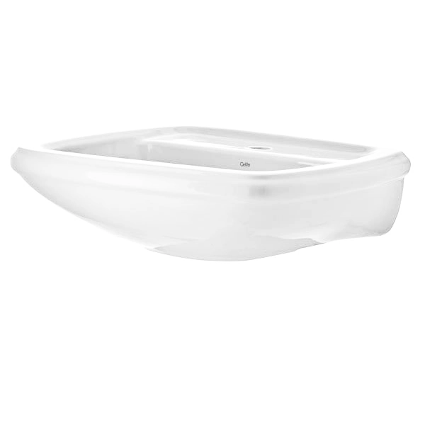 Lavatório para Coluna Fit 43x52x20cm Branco Celite