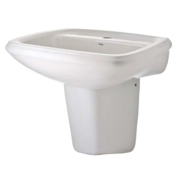 Lavatório para Coluna Fit 43x52x20cm Pergamon Celite