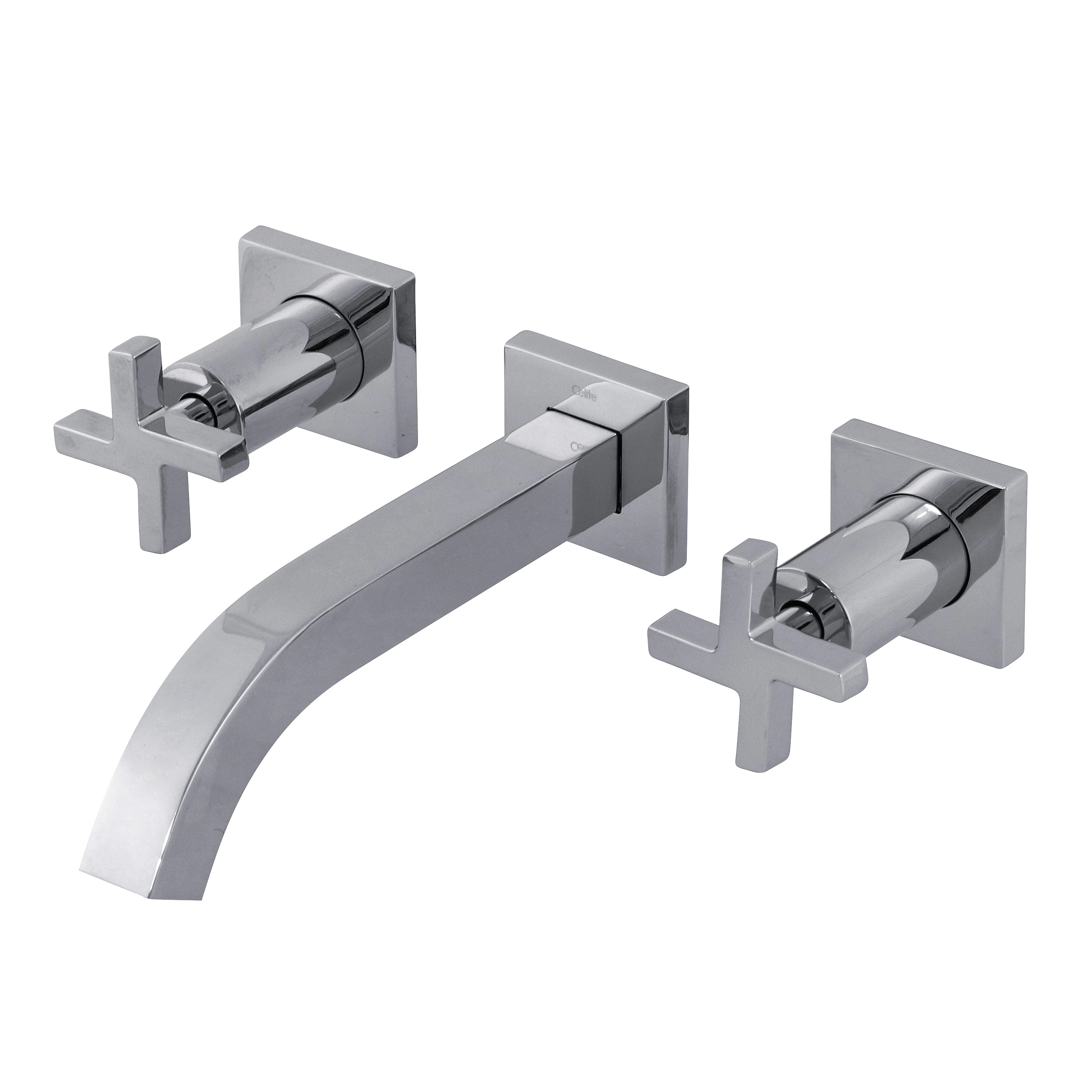Torneira Misturador de Parede para Banheiro com Bica Reta Cromada Lotus Celite