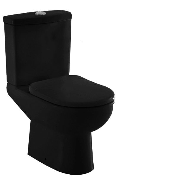 Vaso Sanitário para Caixa Acoplada Saída Vertical Smart Preto Celite