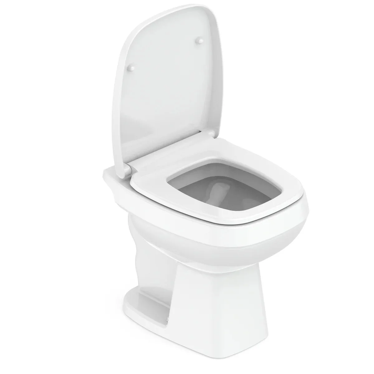 Vaso Sanitario City Branco Com Assento E Itens De Montagem: Anel, Tubo, Parafuso, Bucha E Arruela