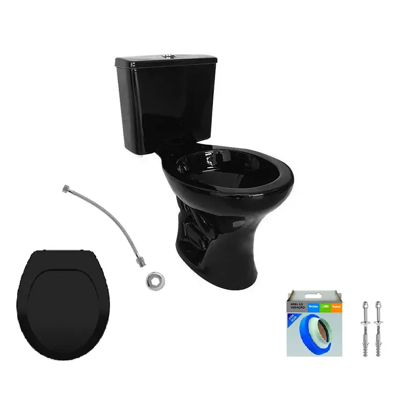 Kit Bacia Com Caixa Acessórios Instalação Saveiro Preto