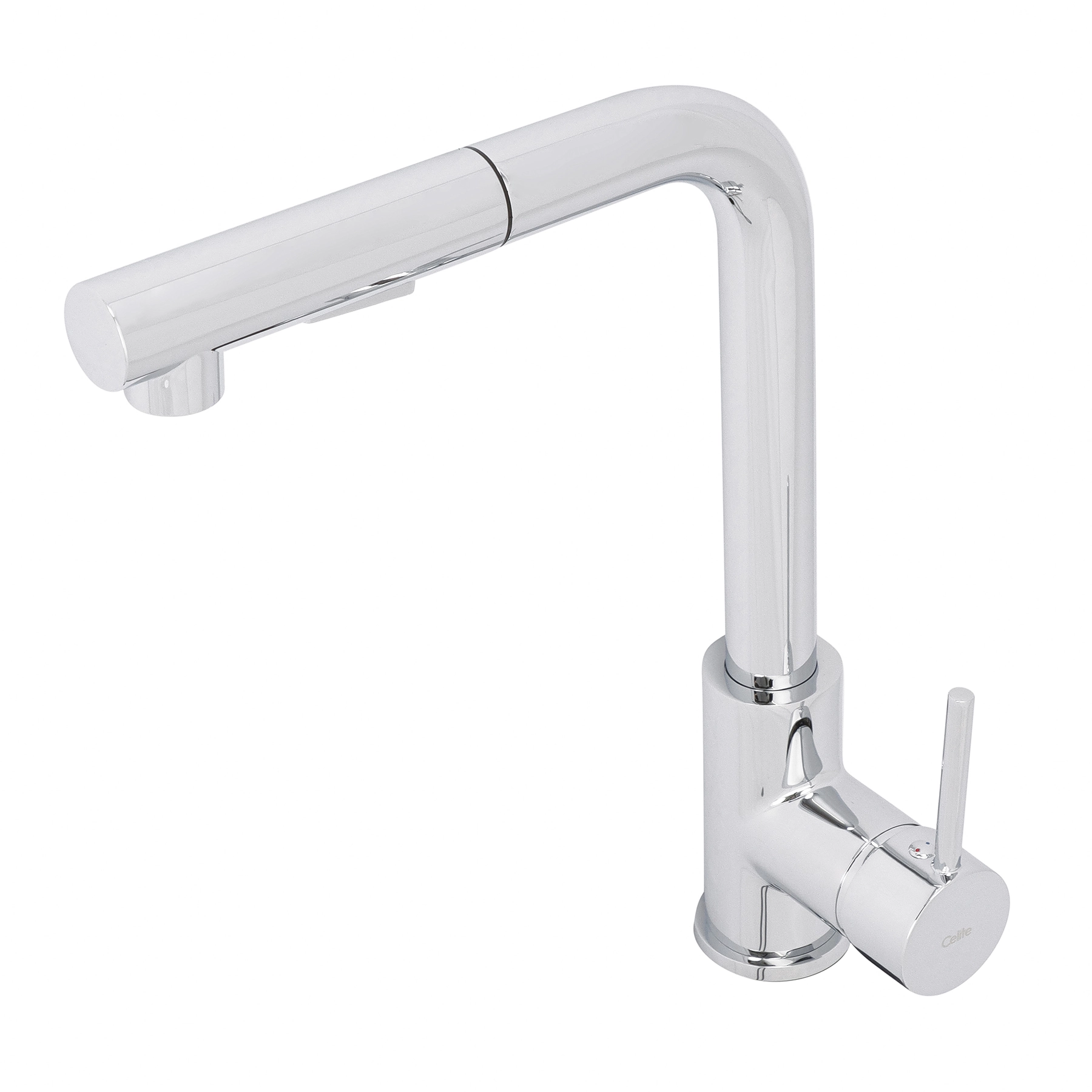 Torneira Monocomando Gourmet de Pia para Cozinha com Bica Alta Flexível Cromada Pratica Celite