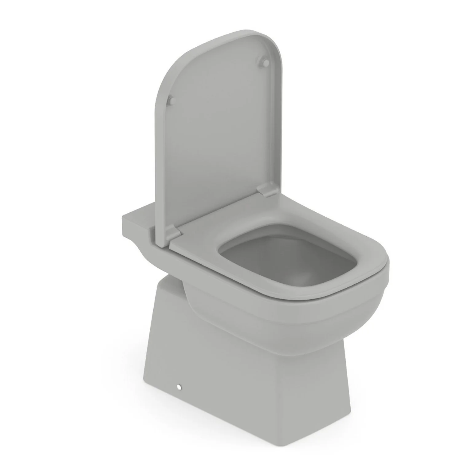 Vaso Sanitário Convencional para Descarga de Parede Cinza Matte 3/6L Vertical Elite Celite