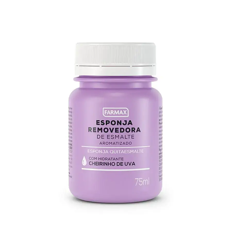 Esponja Remov Esmalte Farmax Uva 75ml