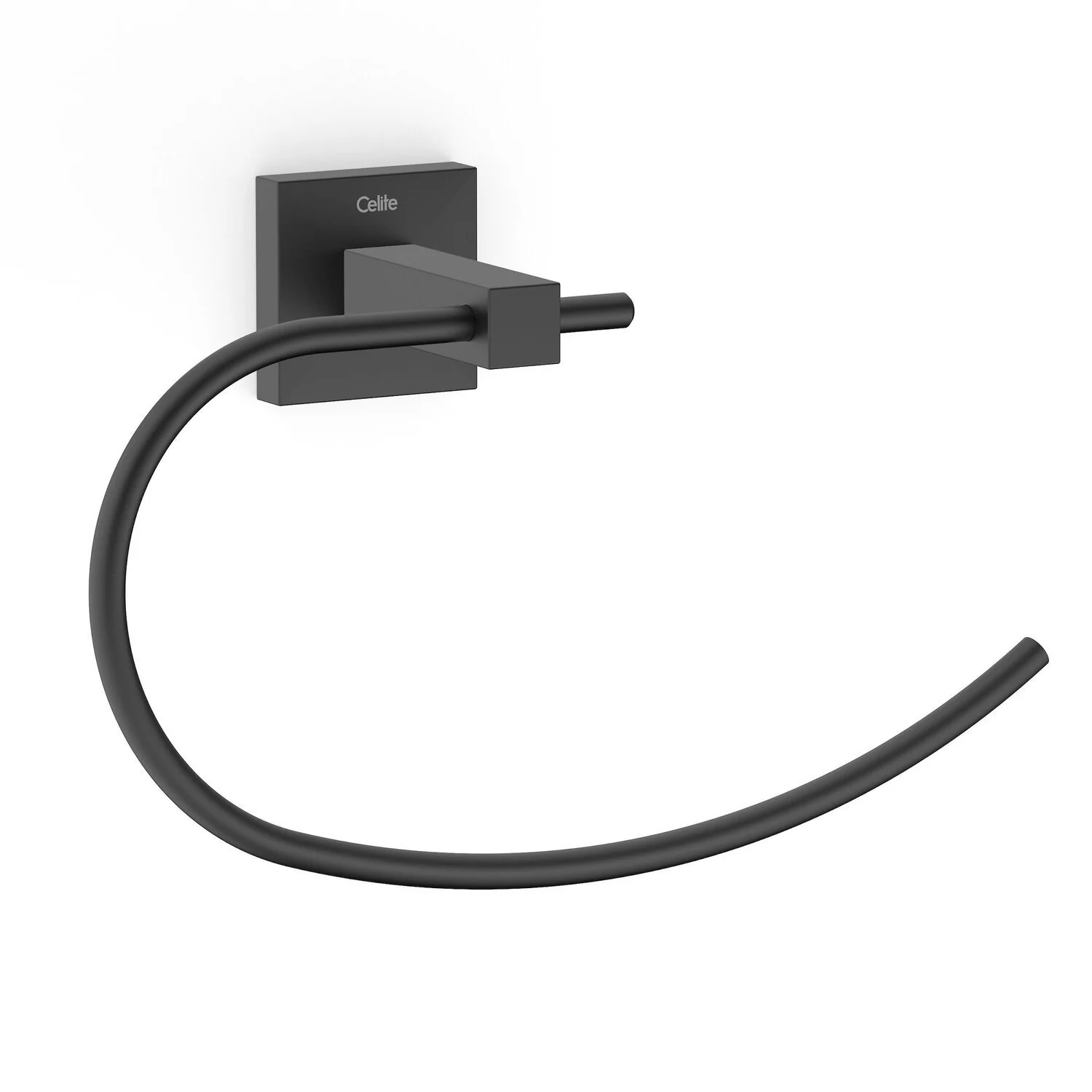 Toalheiro Anel New Elite Modernidade Ao Seu Banheiro Preto Matte