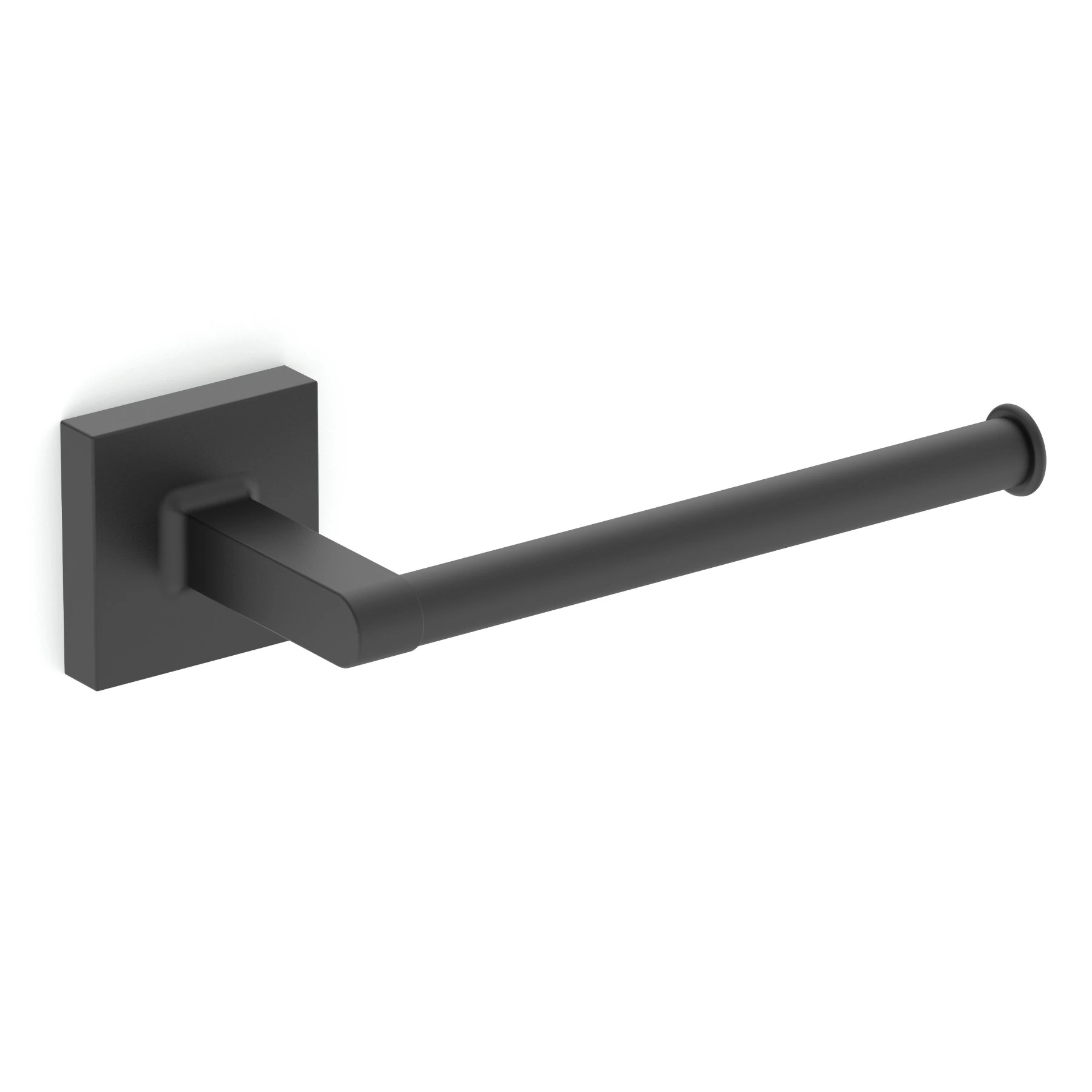 Porta Papel Higiênico de Parede Metal Up Preto Matte Celite