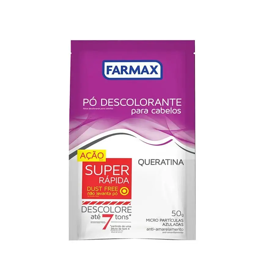 Po Descolorante P/cabelos Farmax Queratina 50g