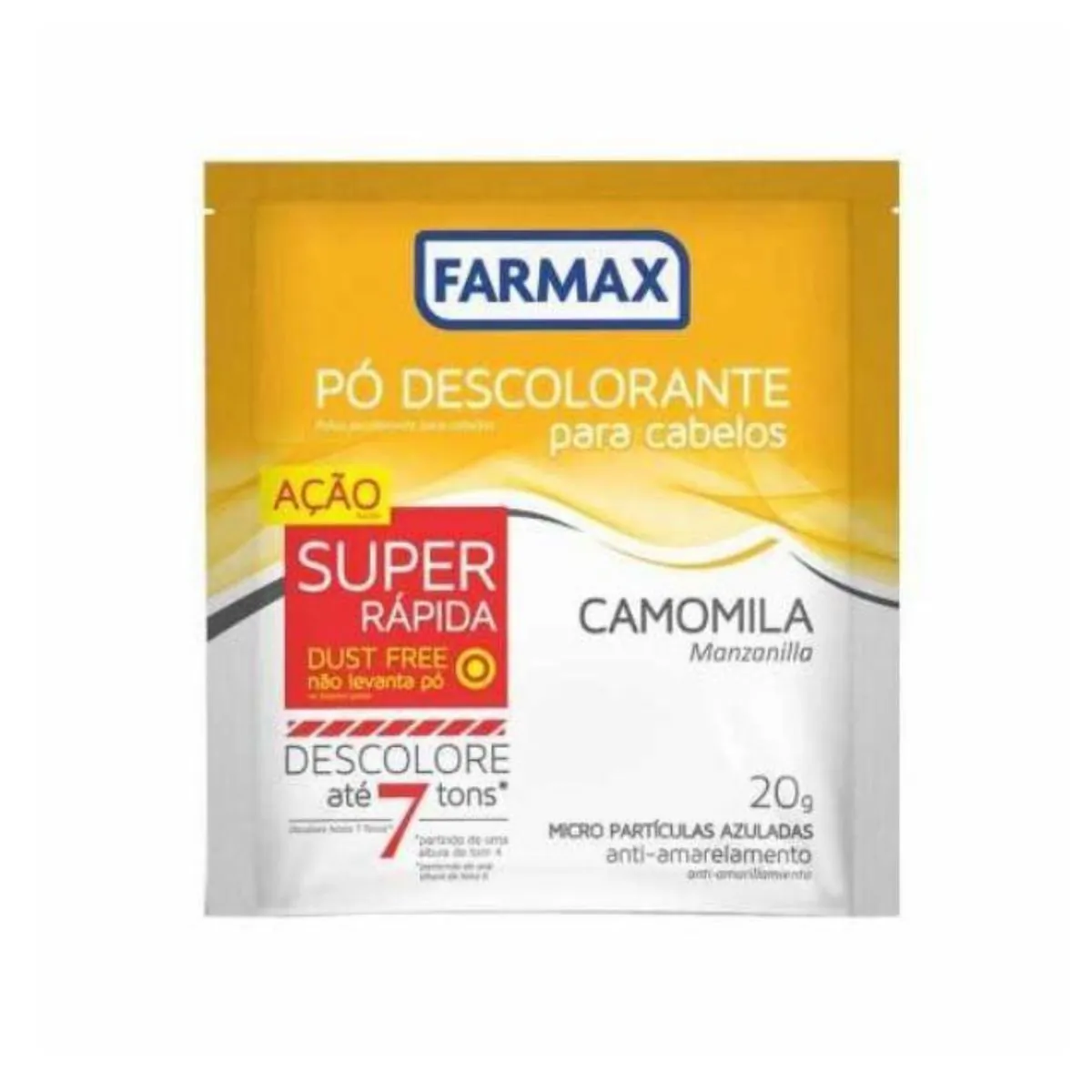 Po Descolorante P/cabelos Farmax Camomila 20g
