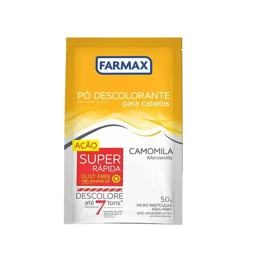 Po Descolorante P/cabelos Farmax Camomila 50g