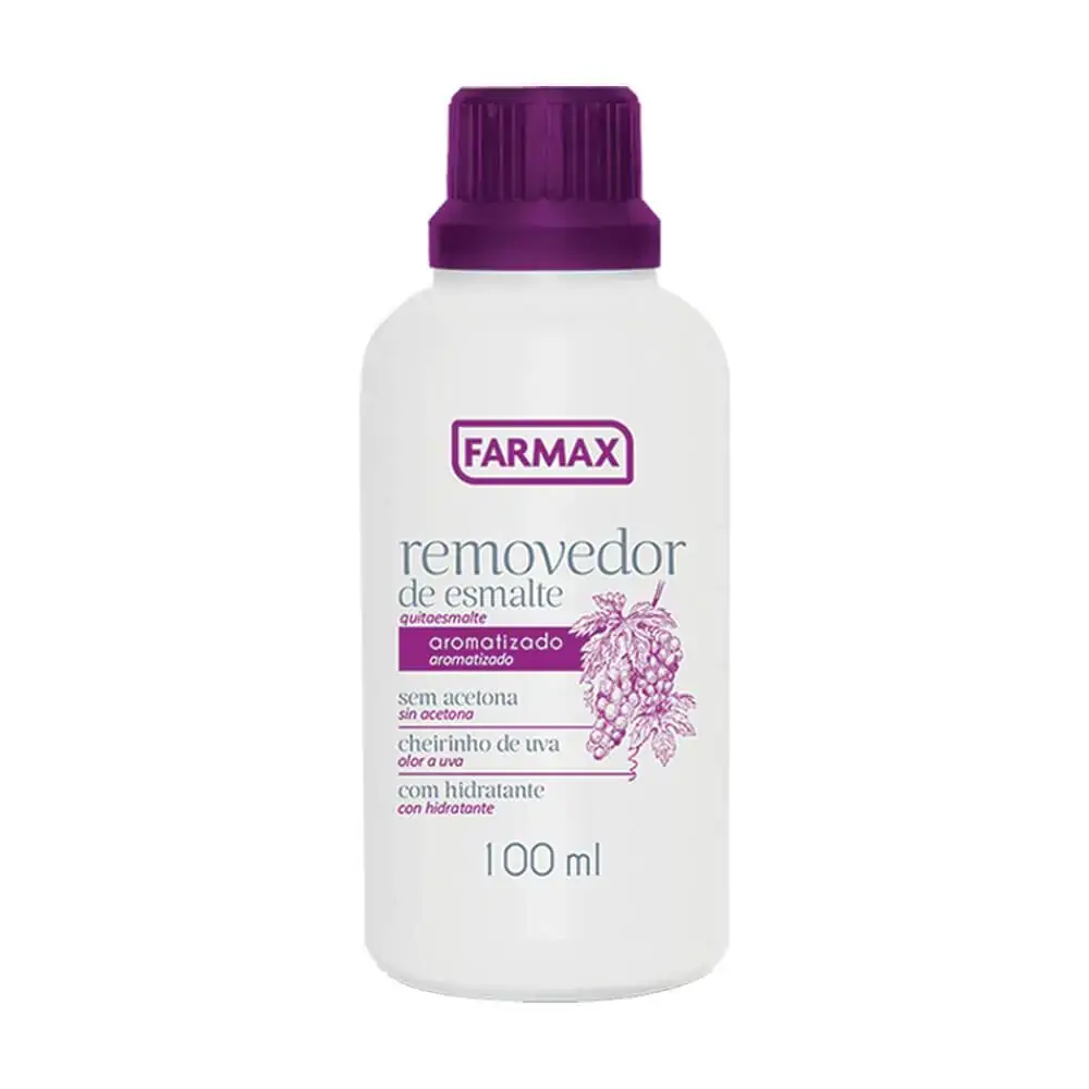 Removedor Sem Acetona Farmax com Cheirinho de Uva 100ml