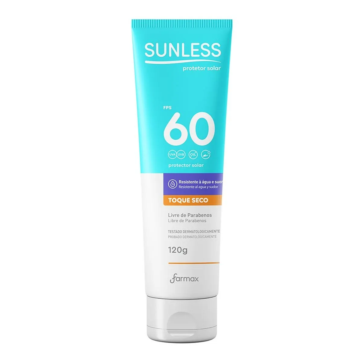 Protetor Solar Sunless Oil Free Fps60 120g - Farmax