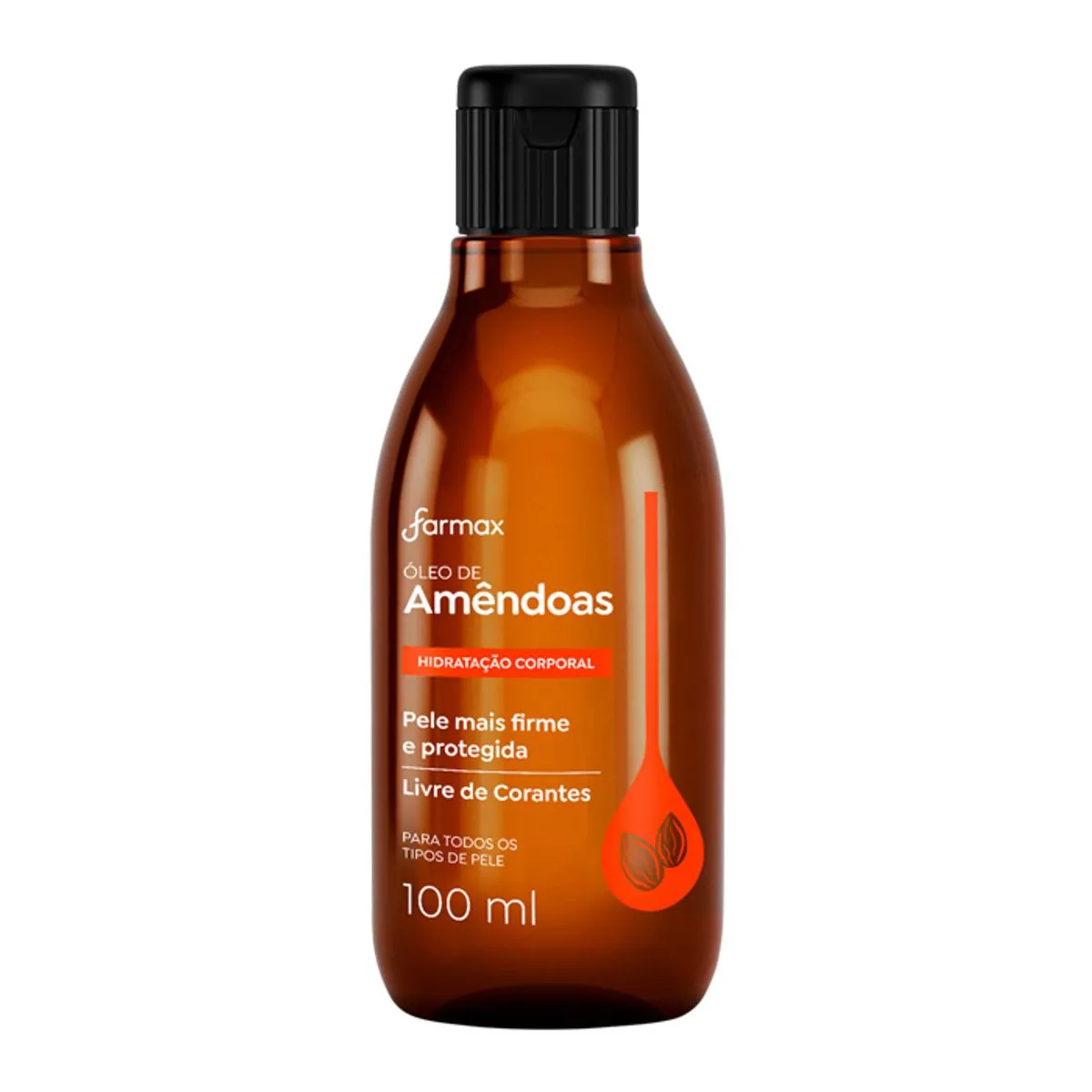 óleo Corporal De Amêndoas Farmax Frasco 100ml