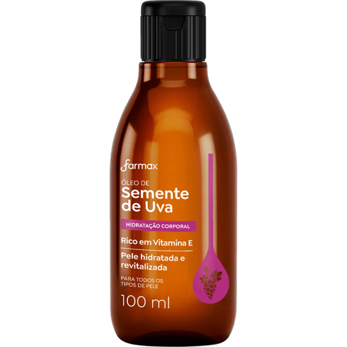 óleo Corporal De Semente De Uva Farmax Frasco 100ml