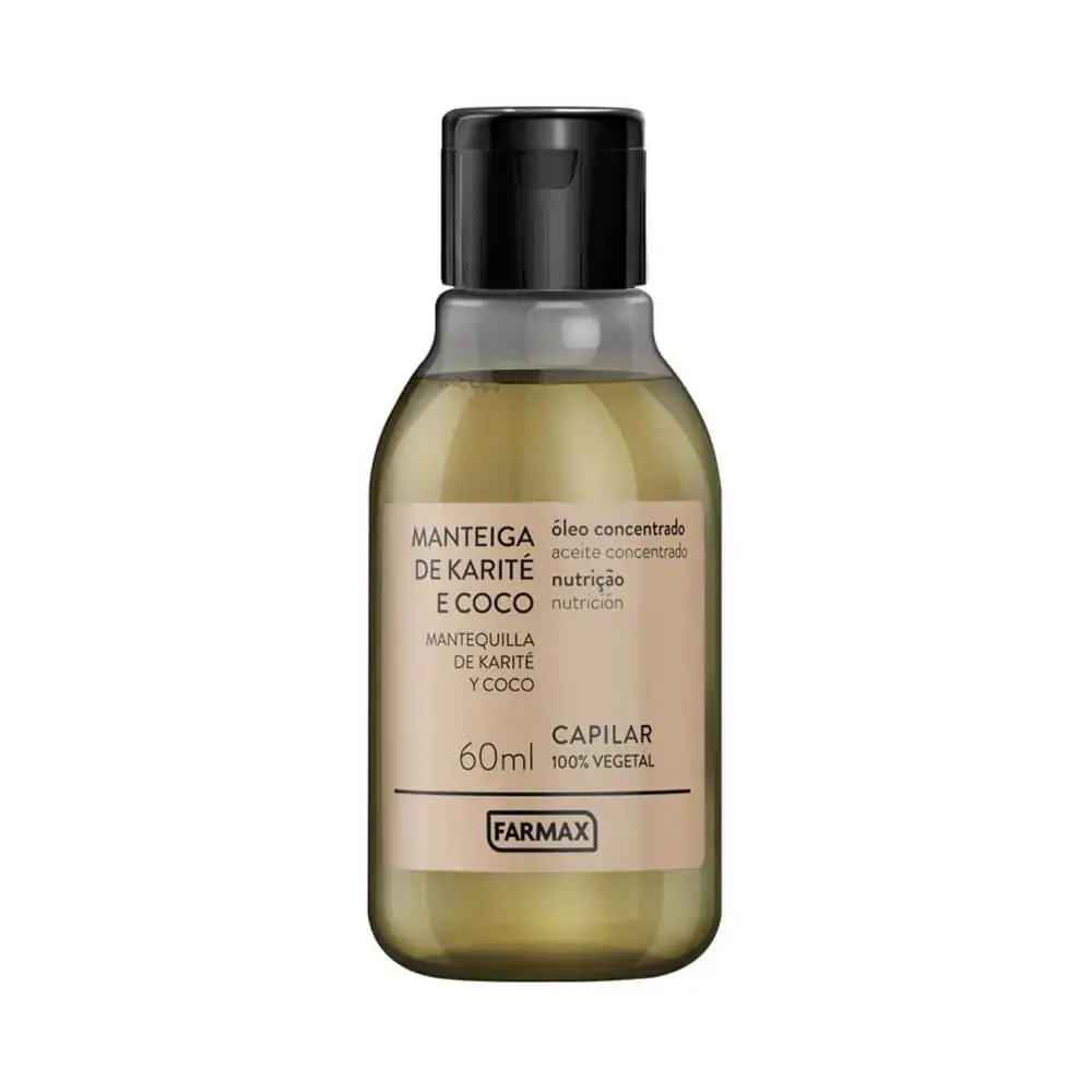 Óleo Concentrado De Manteiga De Karite+Coco 60Ml Farmax