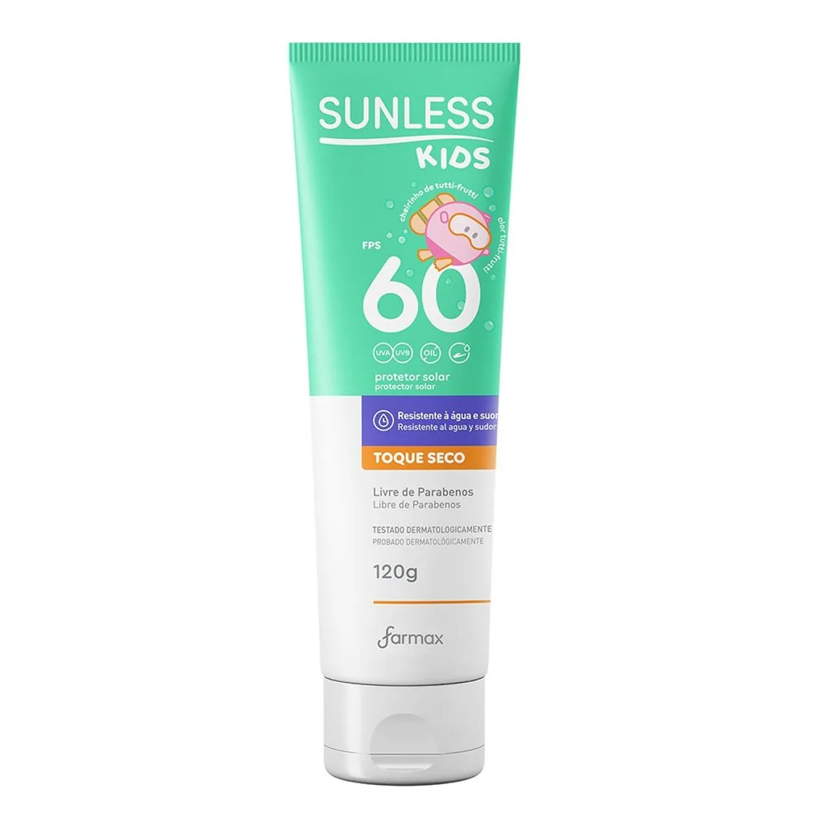 Protetor Solar FPS 60 Sunless Baby  120g - Farmax