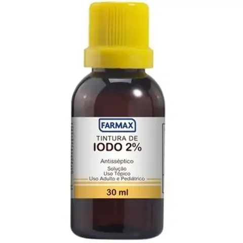 ANTISSÉPTICO TINTURA IODO 2% FARMAX 30ML
