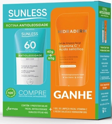 Sunless Kit Prot Solar Fps60 40g Gel Limp Vit C