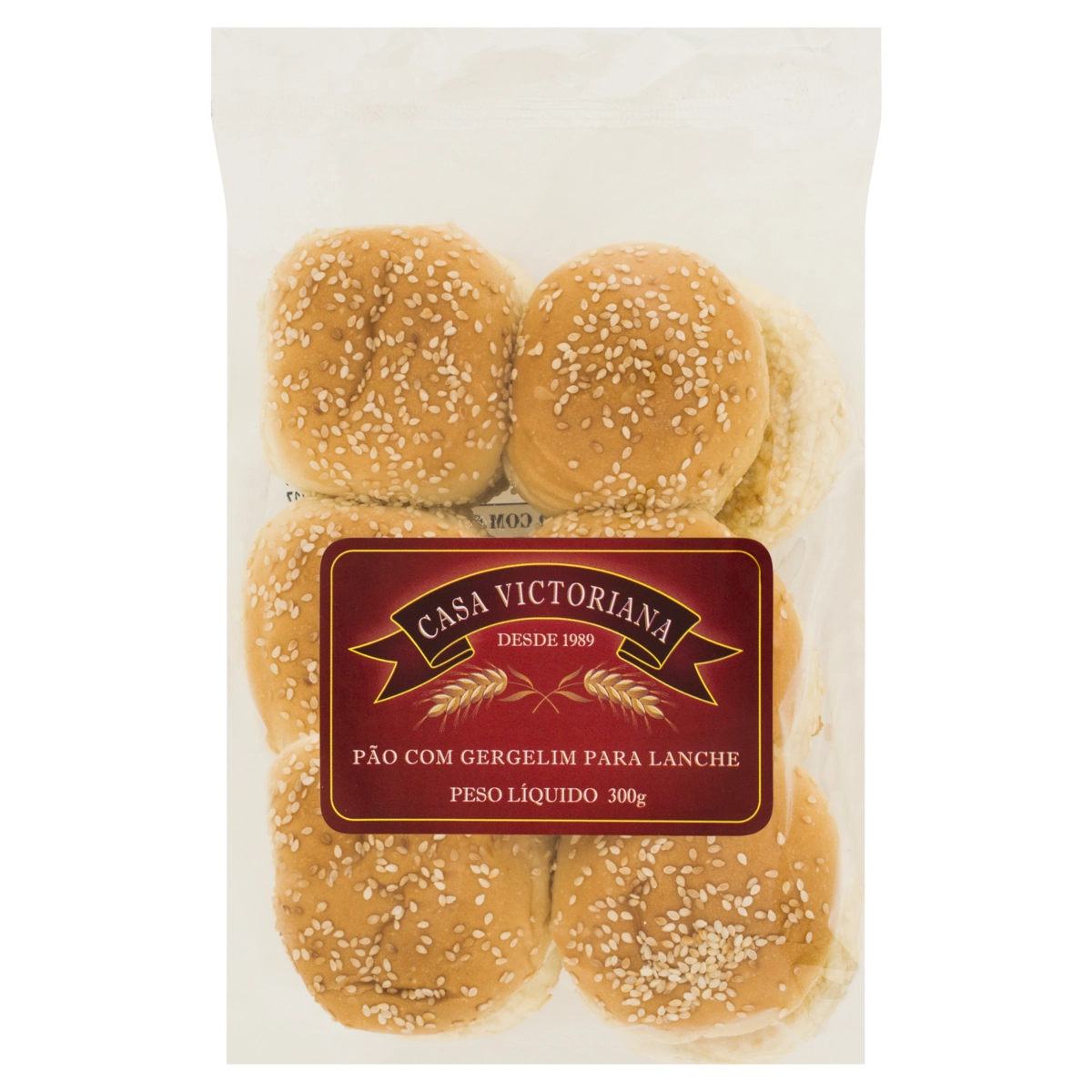 Pão para Lanche Gergelim Casa Victoriana Pacote 300g