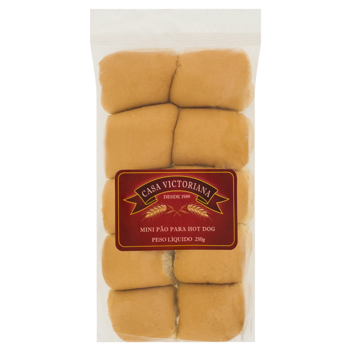 Mini Pão para Hot-Dog Casa Victoriana Pacote 250g