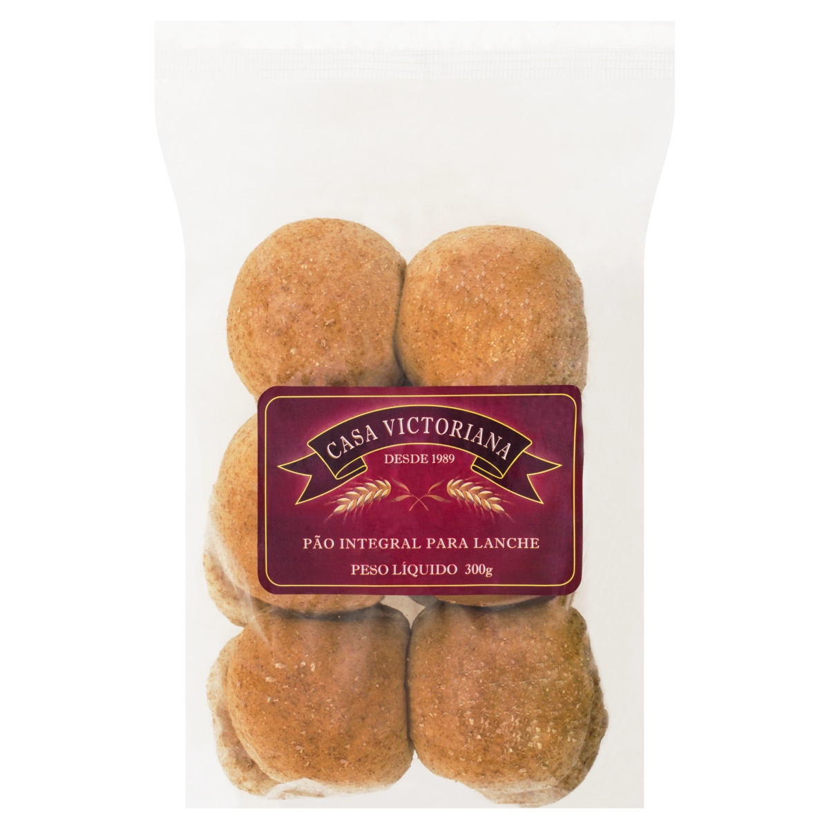 Pão para Lanche Integral Casa Victoriana Pacote 300g
