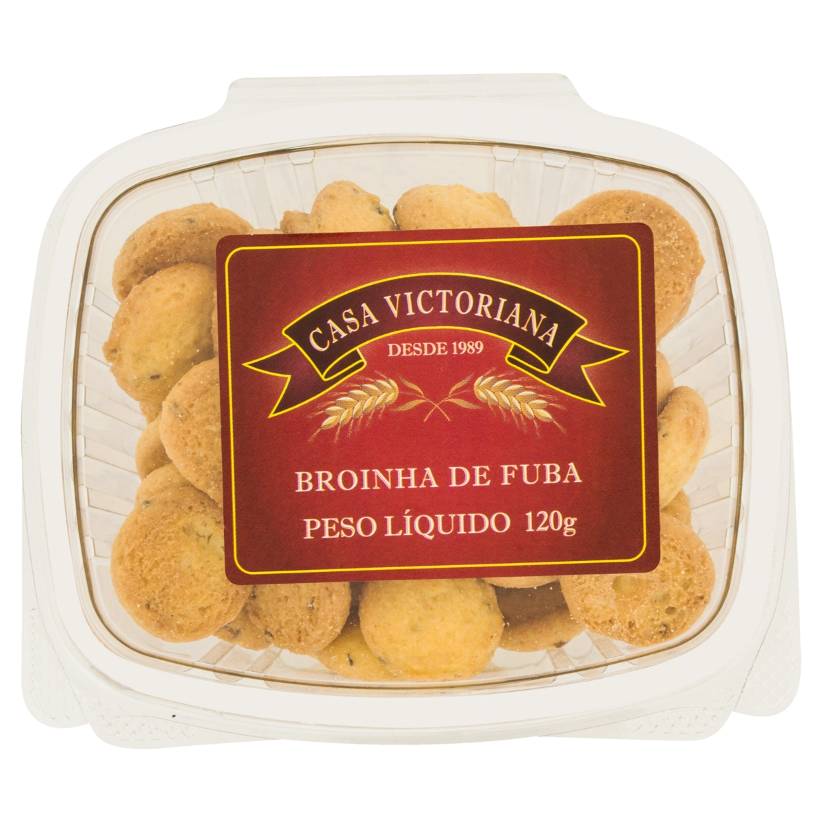 Biscoito Broinha Fubá Casa Victoriana Pote 120g