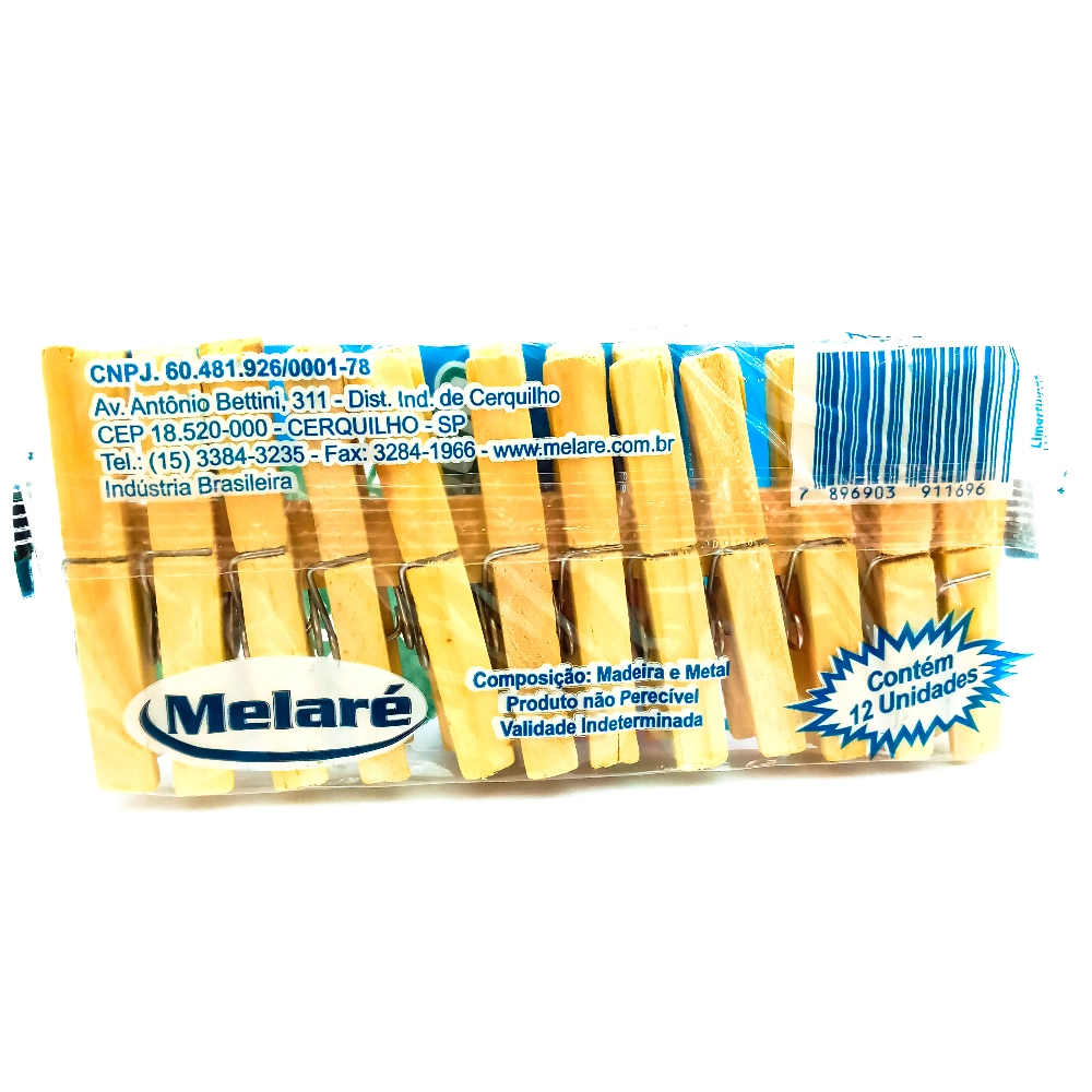Prendedor Madeira Melare C/12