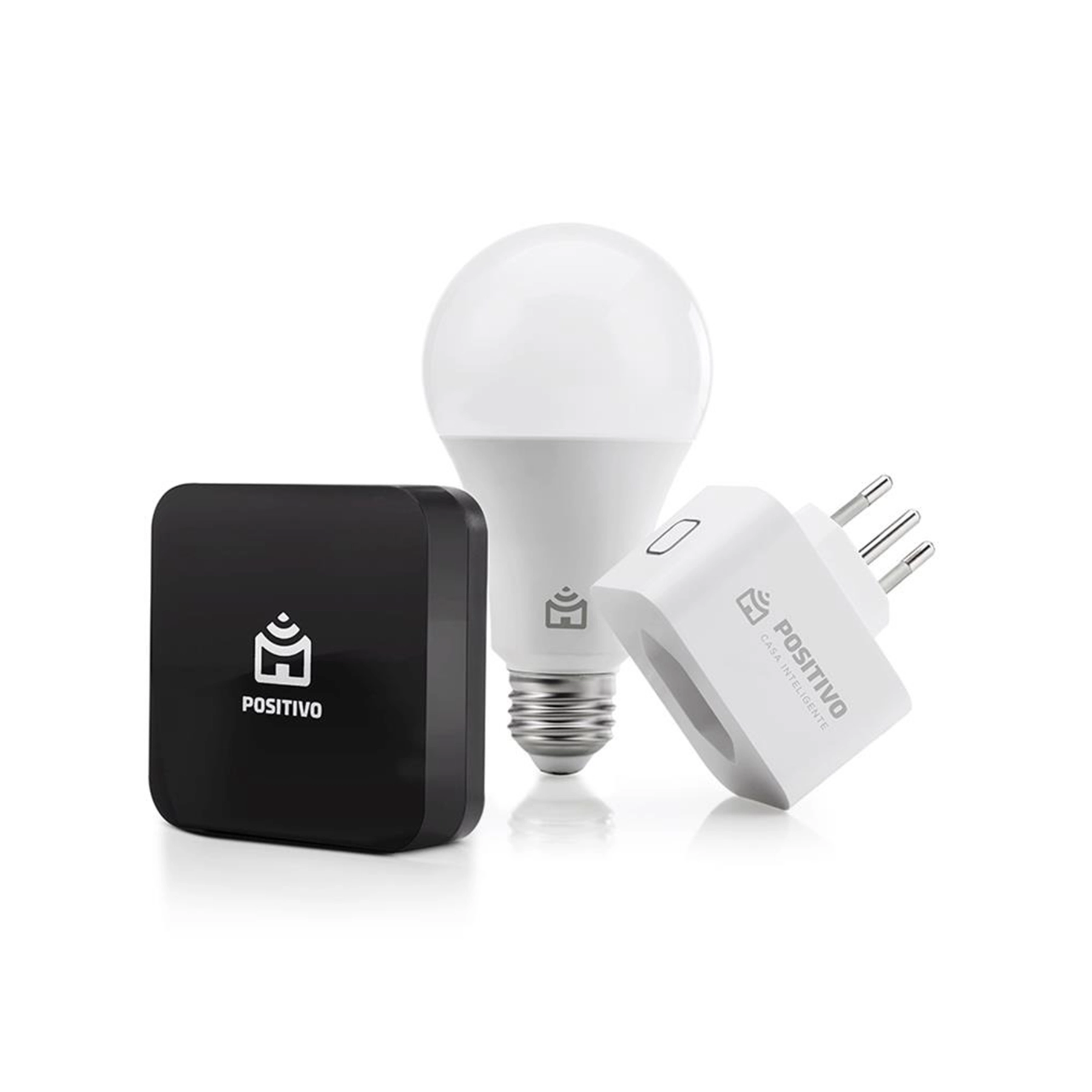 Kit Casa Conectada Lâmpada, Controle e Smart Plug Positivo Casa Inteligente