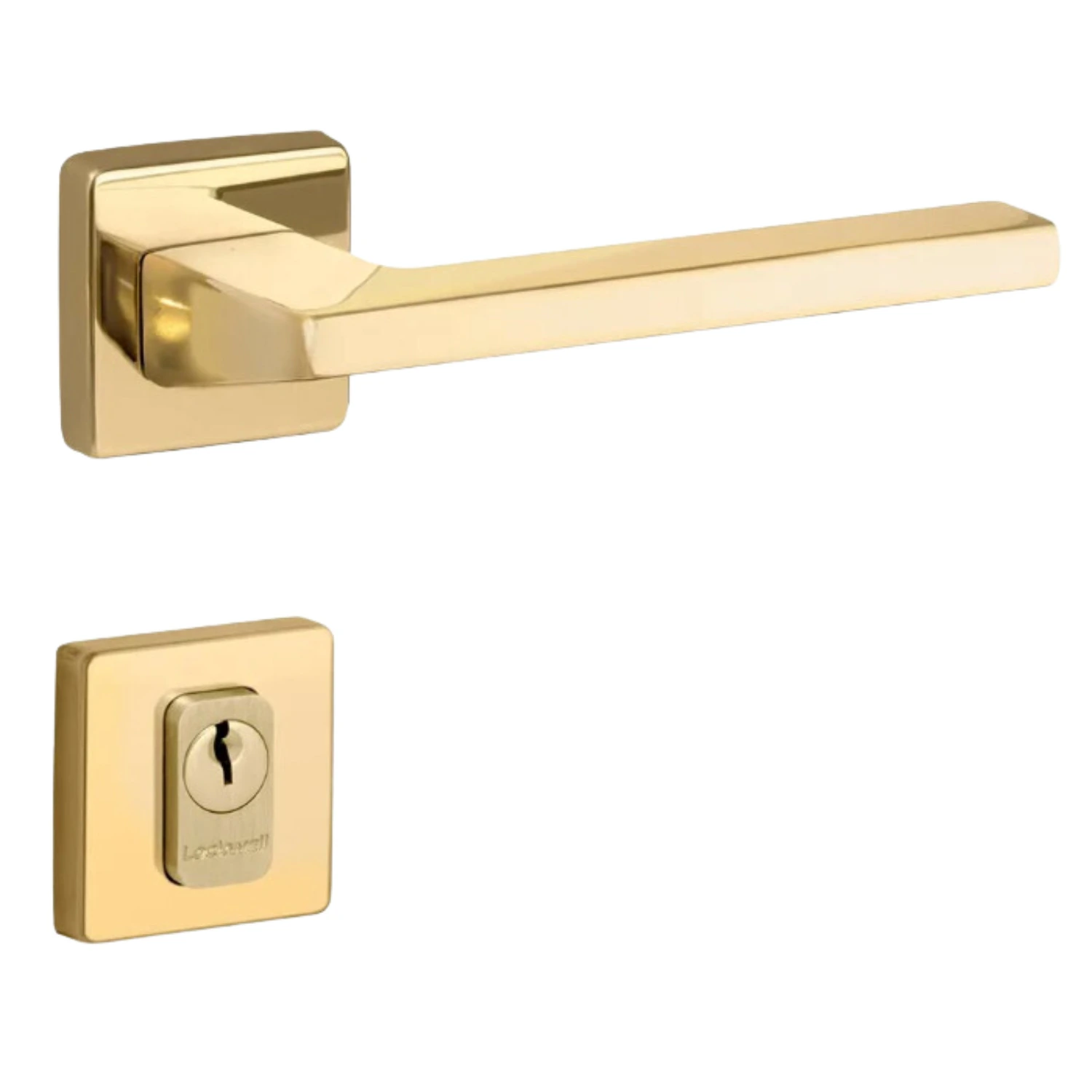 Fechadura Design Lipe Externa 55mm Latão Polido Dourado Lockwell